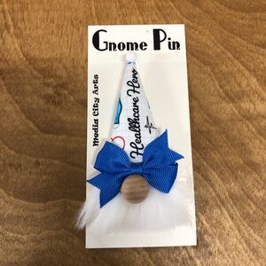 Healthcare Hero Gnome Pin Brooch Handmade Gift Guide Bow Magnetic Medical